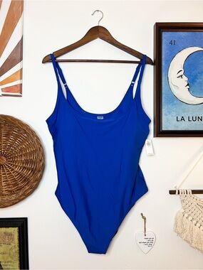 Solid Royal Blue One-Piece Swimsuit